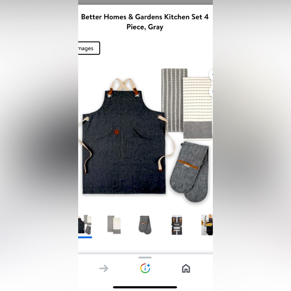 NWT Better Homes and Garden Apron and Mitt set.
